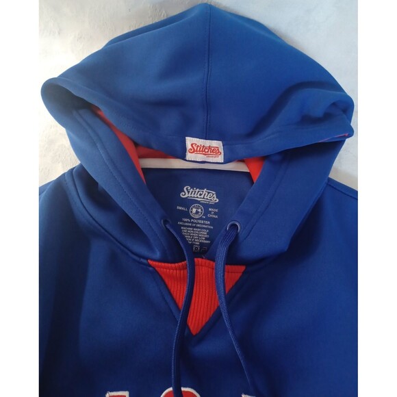 CHICAGO CUBS STITCHES LONG SLEEVE HVY WT 100% POLYESTER HOODIE SIZE SMALL - Picture 4 of 8